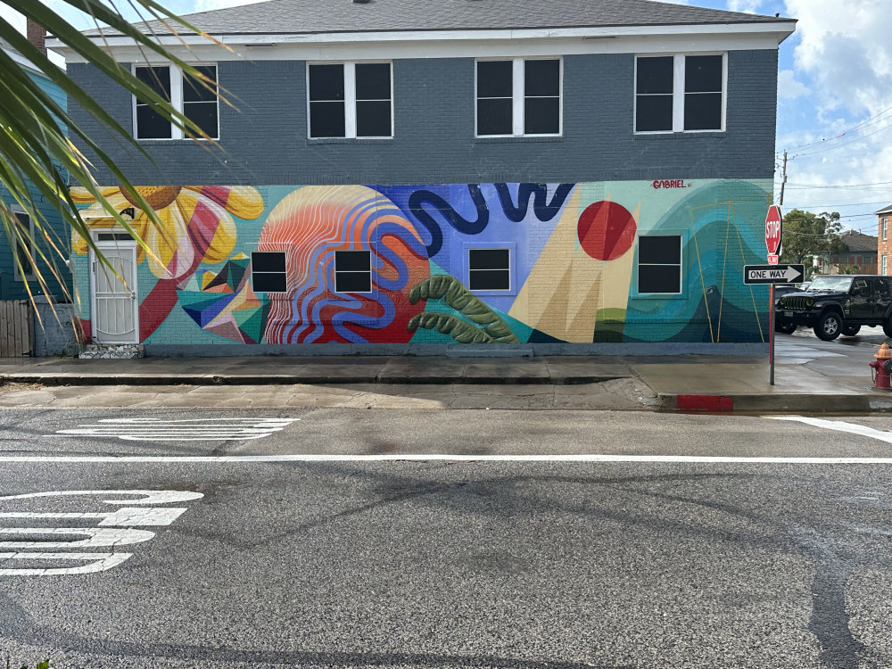 mural in Galveston by artist unknown.