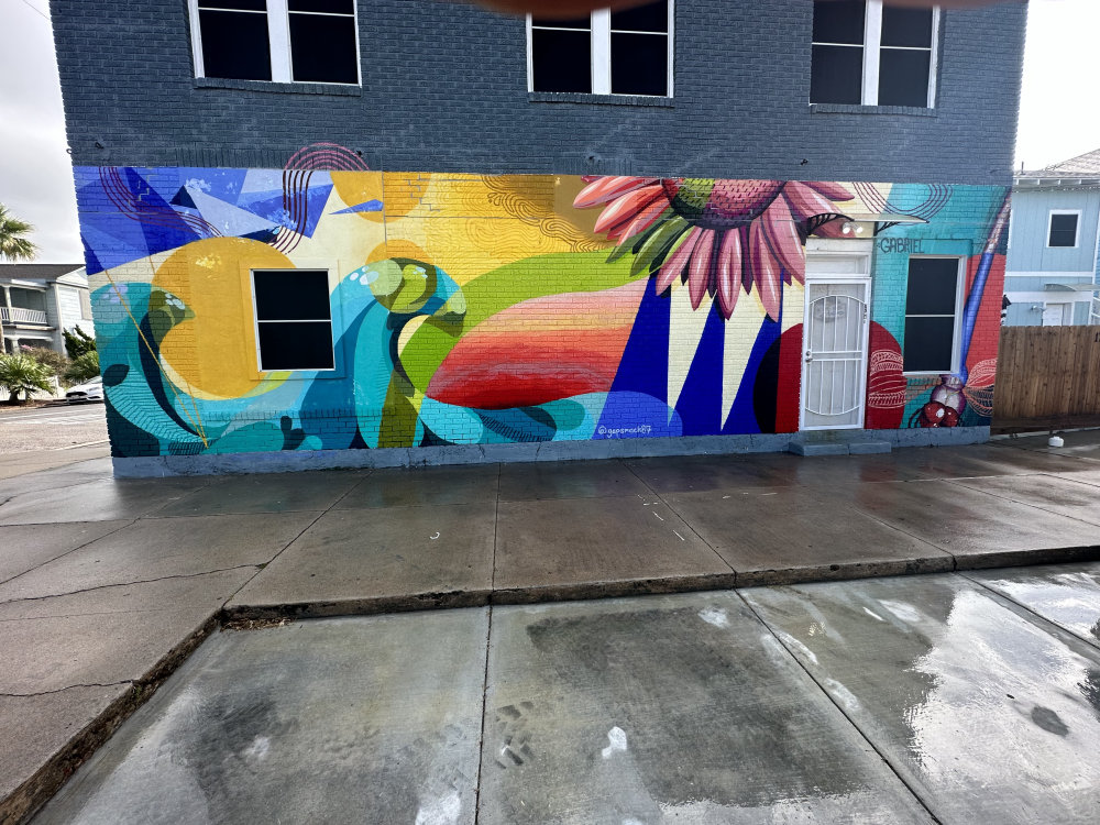 mural in Galveston by artist unknown.