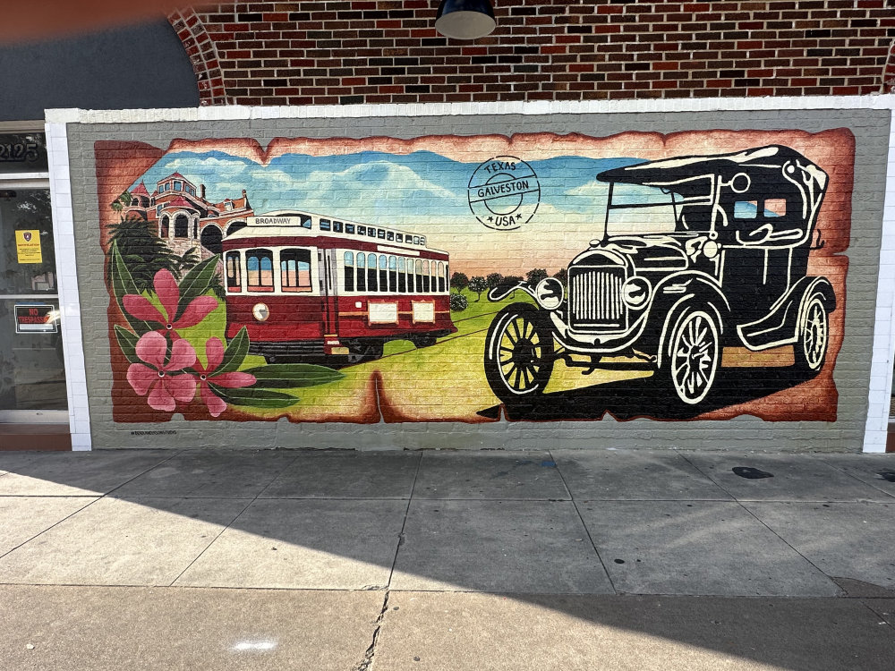 mural in Galveston by artist unknown.