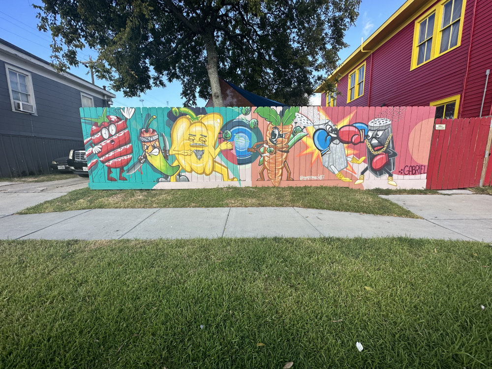 mural in Galveston by artist unknown.