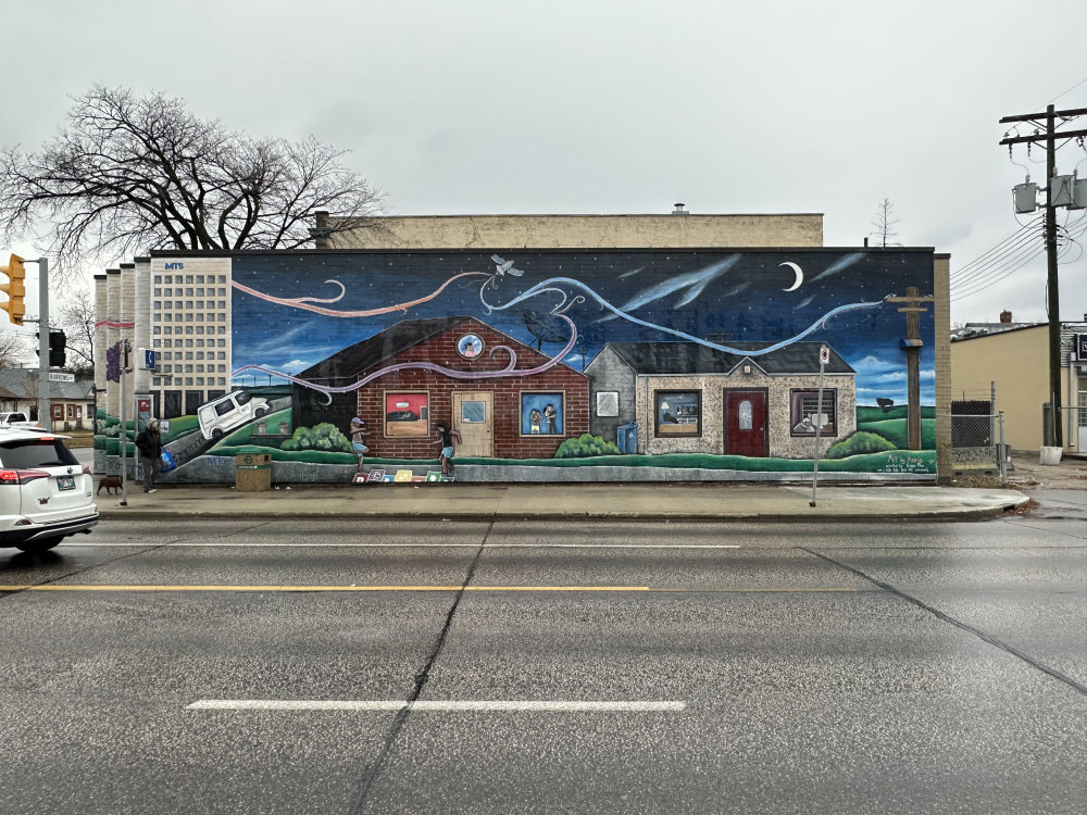 mural in Winnipeg by artist unknown.