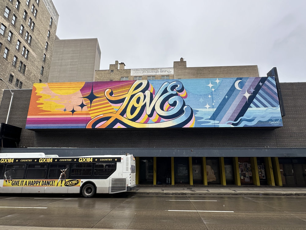 mural in Winnipeg by artist Queen Andrea.