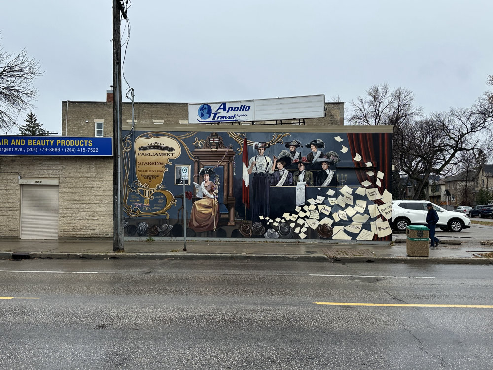 mural in Winnipeg by artist unknown.