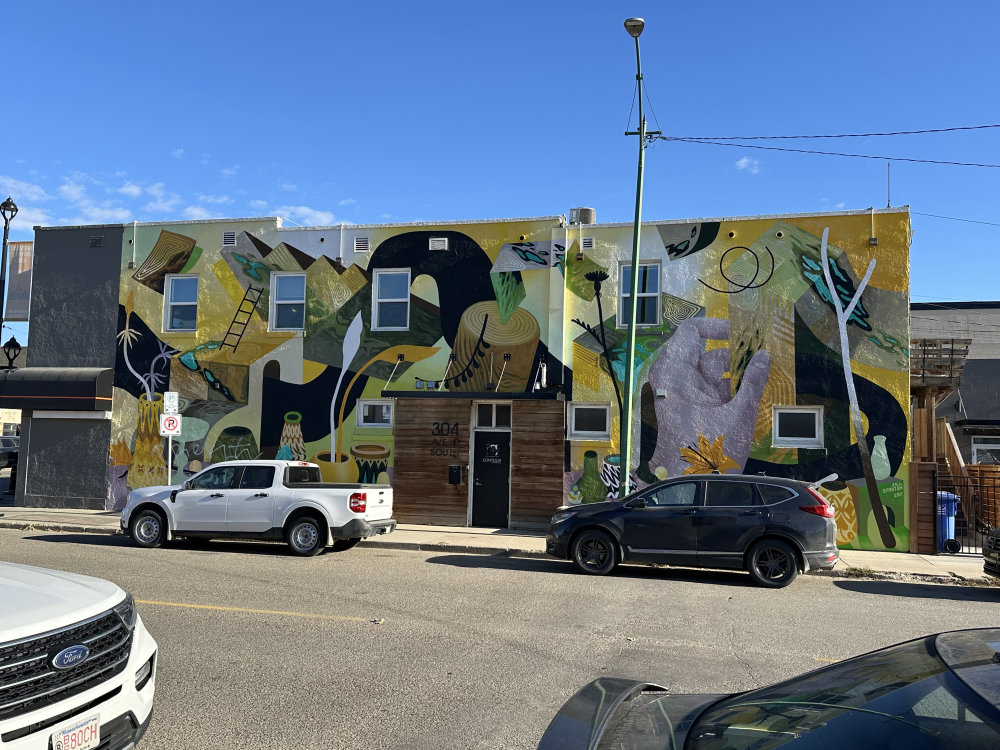 mural in Saskatoon by artist unknown.