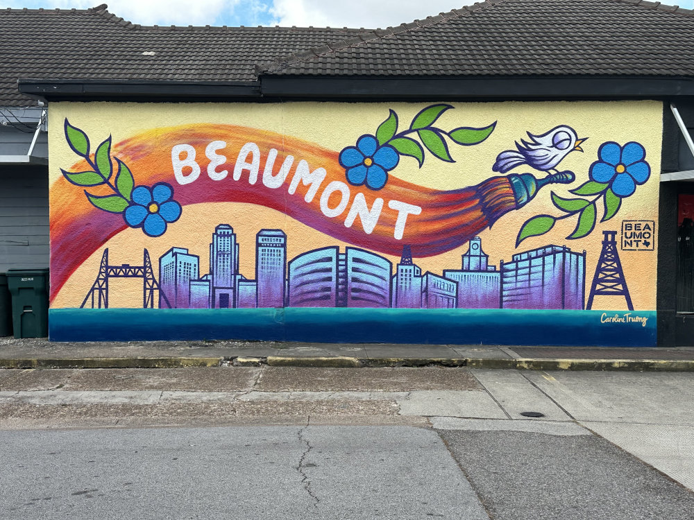 mural in Beaumont by artist unknown.