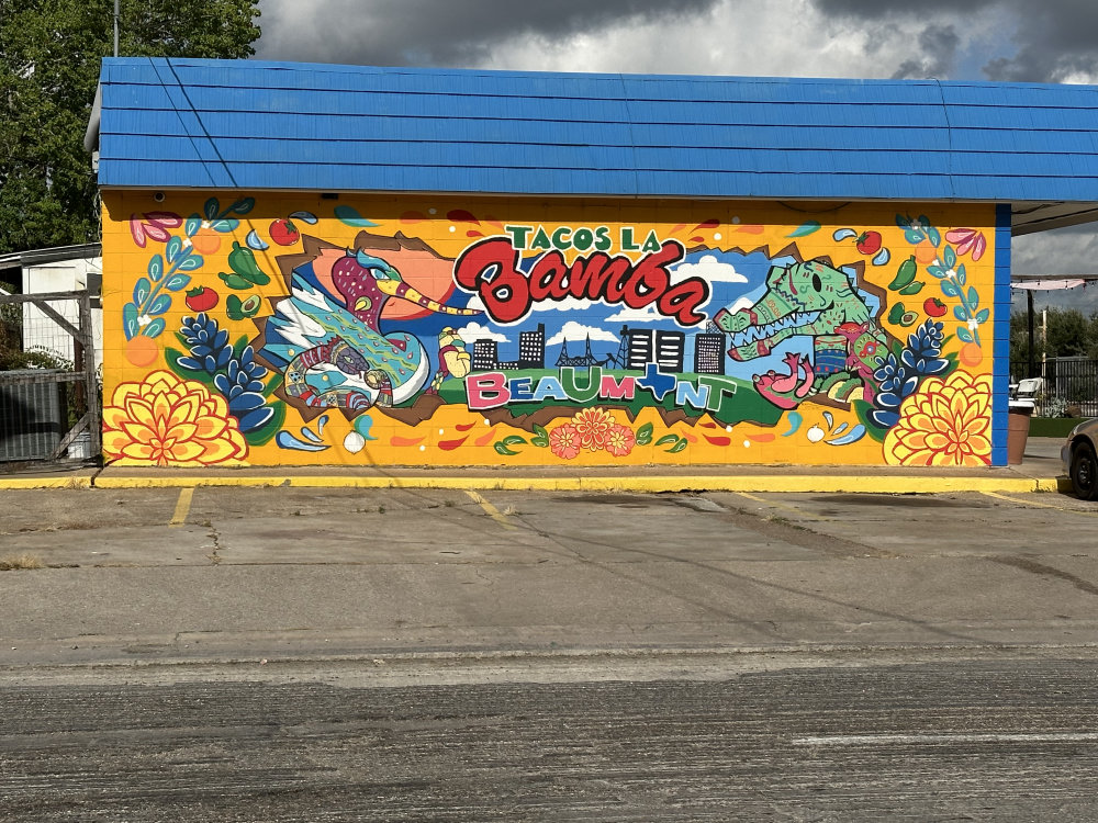 mural in Beaumont by artist unknown.