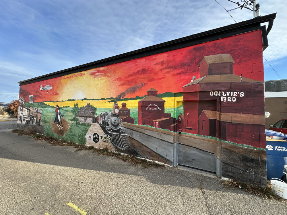 mural in Virden by artist unknown.