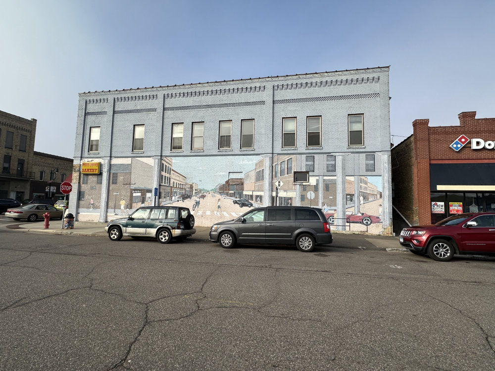 mural in Little Falls by artist unknown.