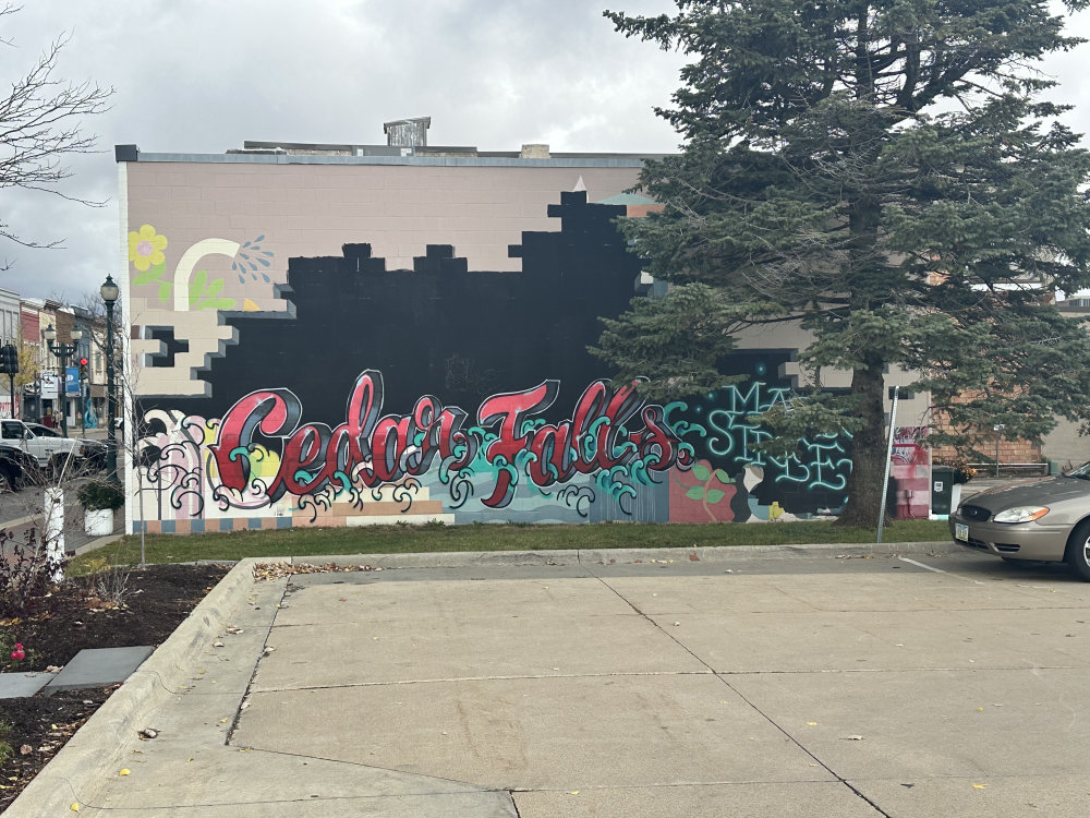 mural in Cedar Falls by artist unknown.