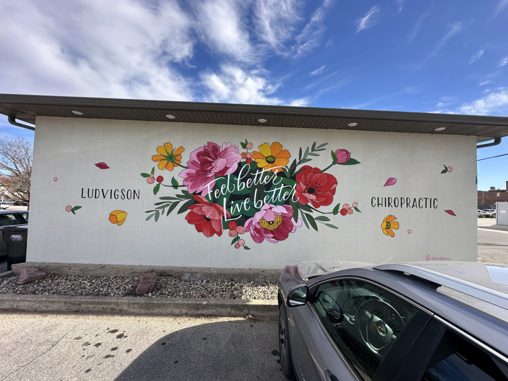 mural in Cherokee by artist Jenna Brownlee.