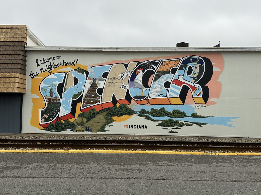 mural in Spencer by artist unknown.