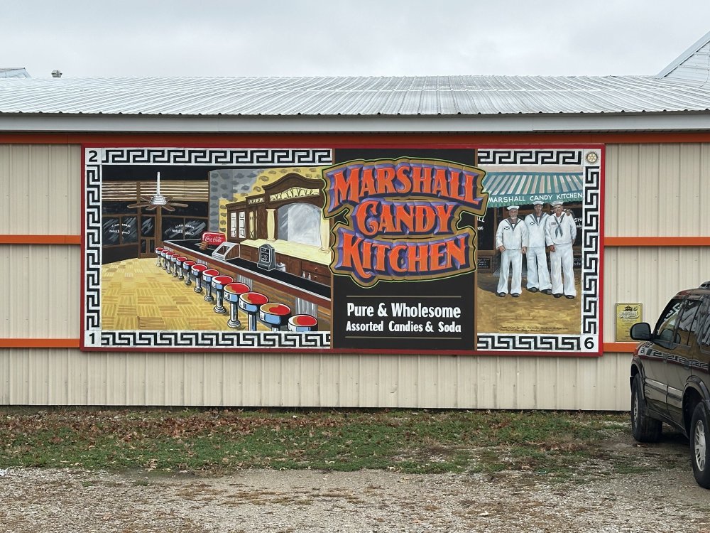 mural in Marshall by artist unknown.