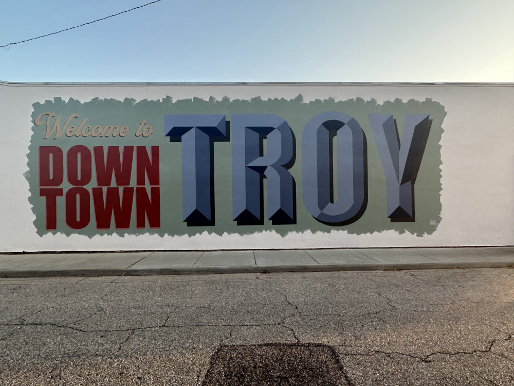 mural in Troy by artist unknown.