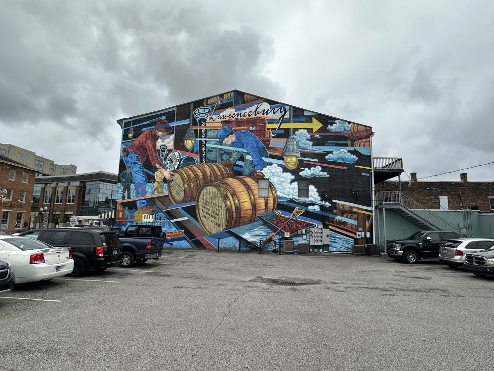 mural in Lawrenceburg by artist unknown.