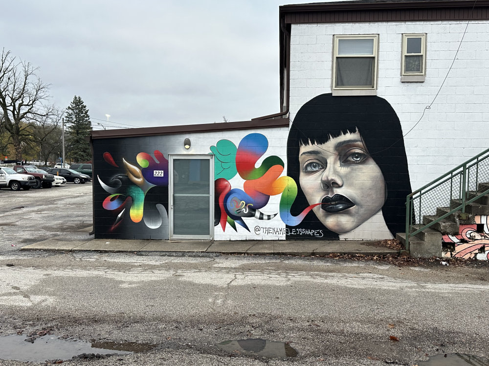 mural in Bloomington by artist unknown.