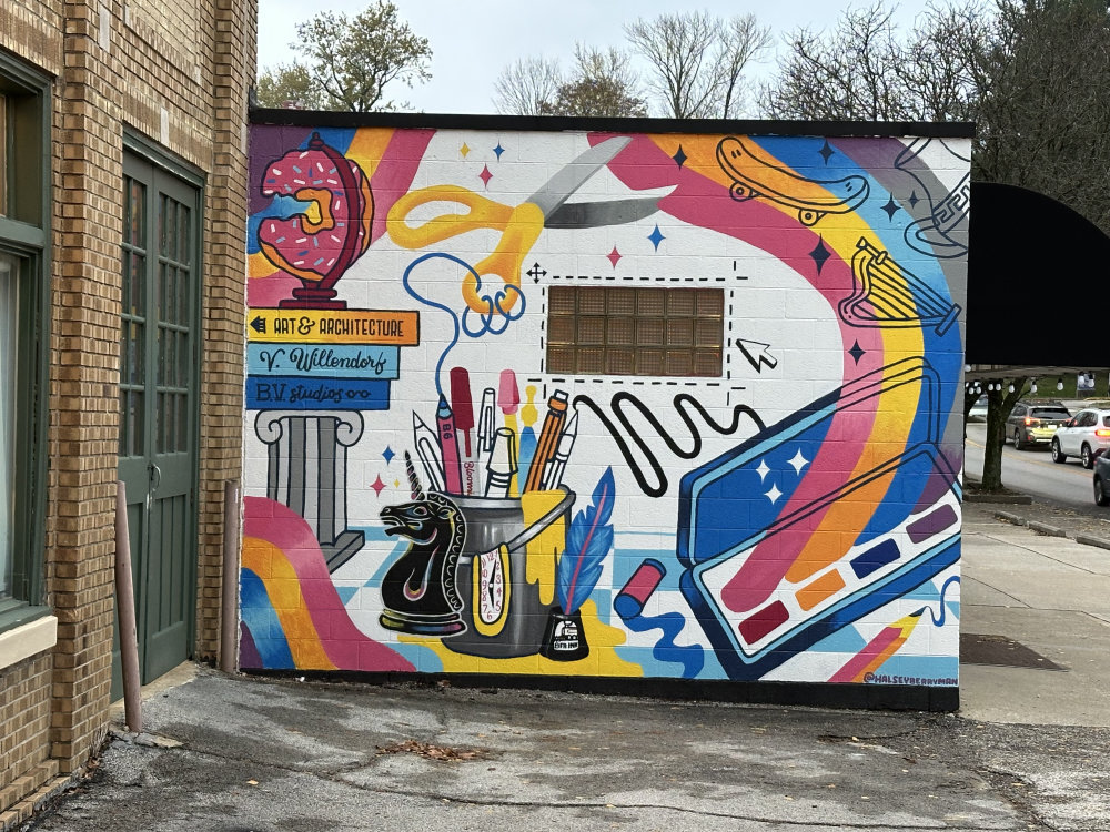 mural in Bloomington by artist unknown.