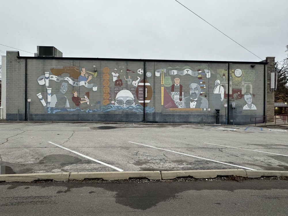 mural in Bloomington by artist unknown.