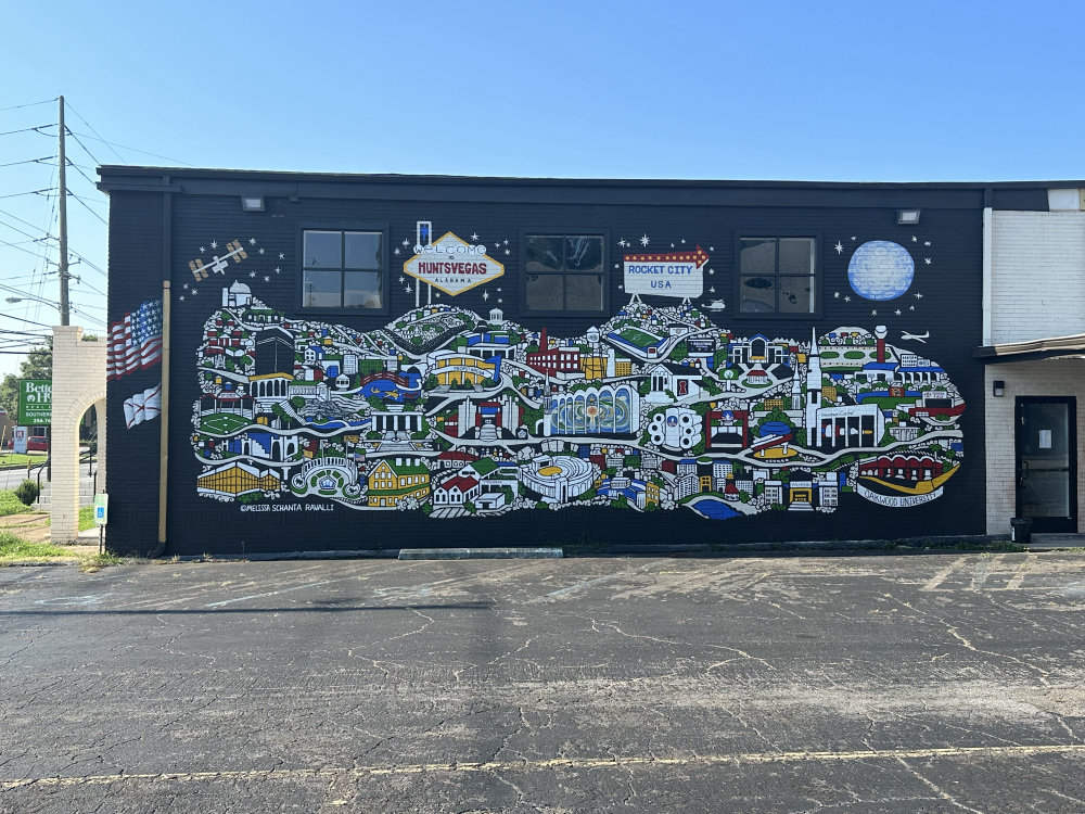 mural in Huntsville by artist unknown.