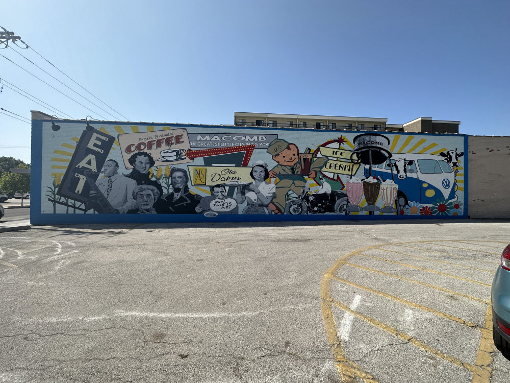 mural in Macomb by artist unknown.