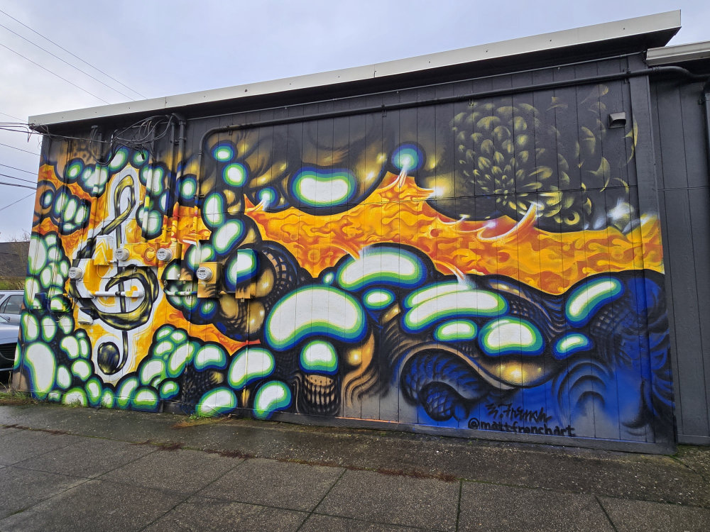 mural in Bellingham by artist Matt French.