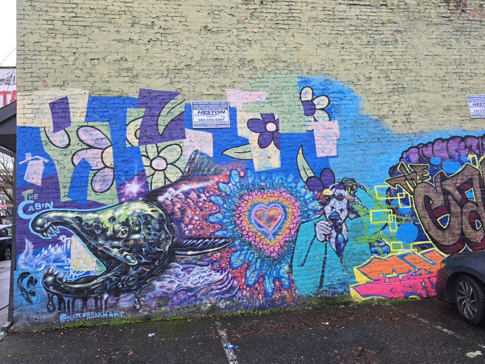 mural in Bellingham by artist Matt French.