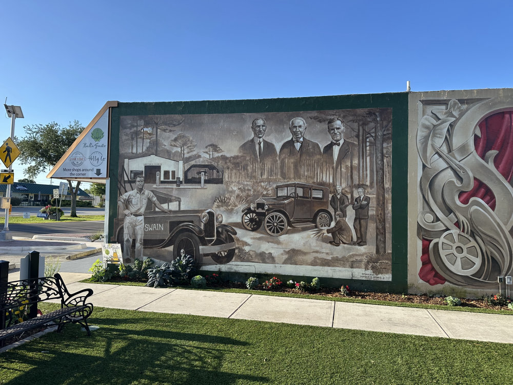 mural in Lake Placid by artist unknown.