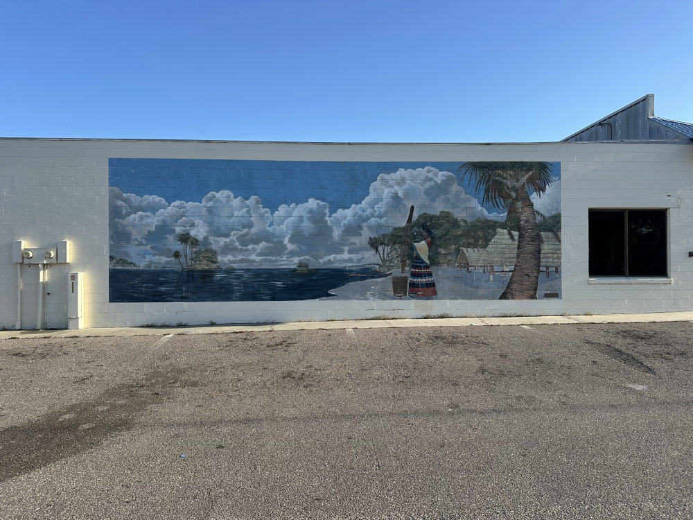mural in Lake Placid by artist unknown.