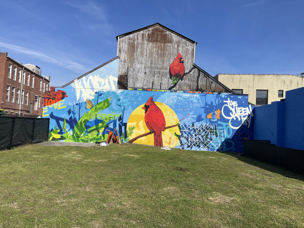 mural in Plainfield by artist Mr. Mustart.