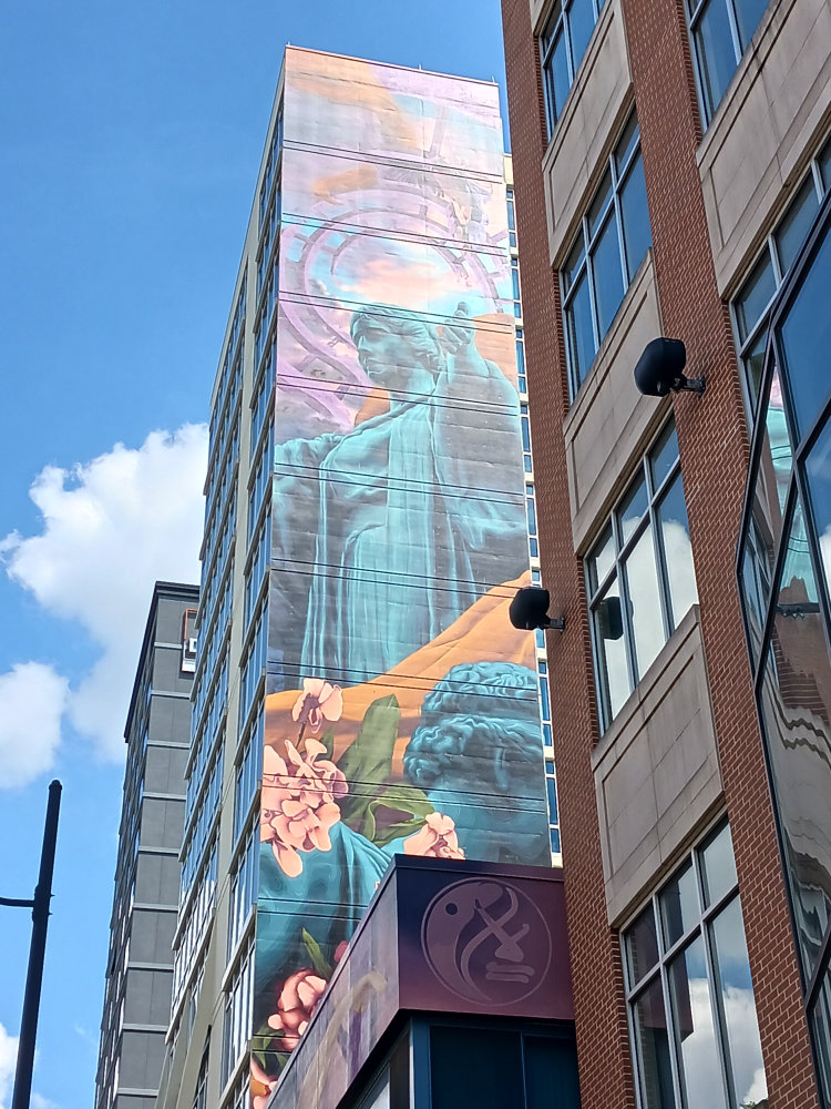 mural in Champaign by artist YANOE.