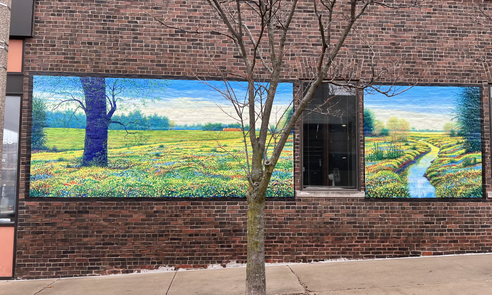 mural in Bloomington by artist unknown.