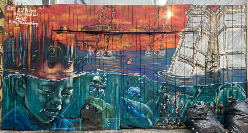 mural in San Francisco by artist Eon75.