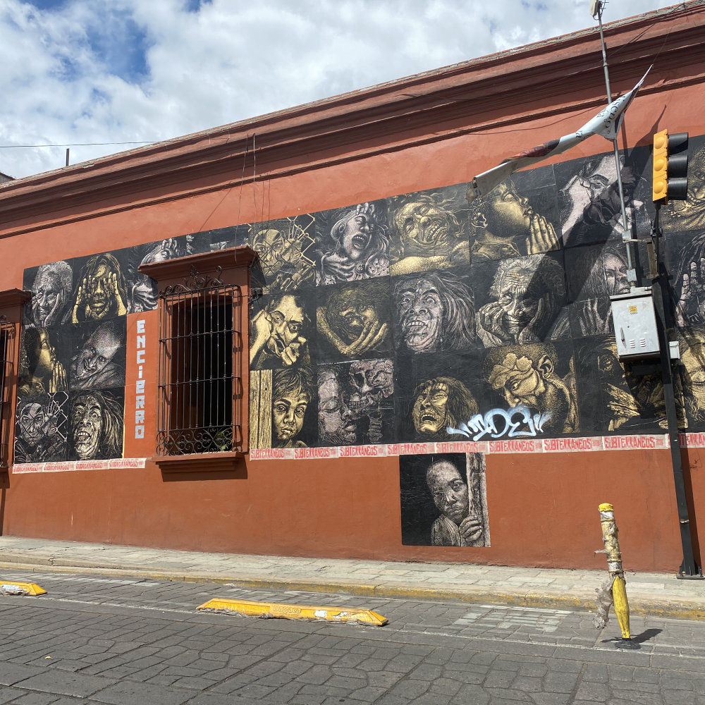 mural in Oaxaca de Juárez by artist unknown.