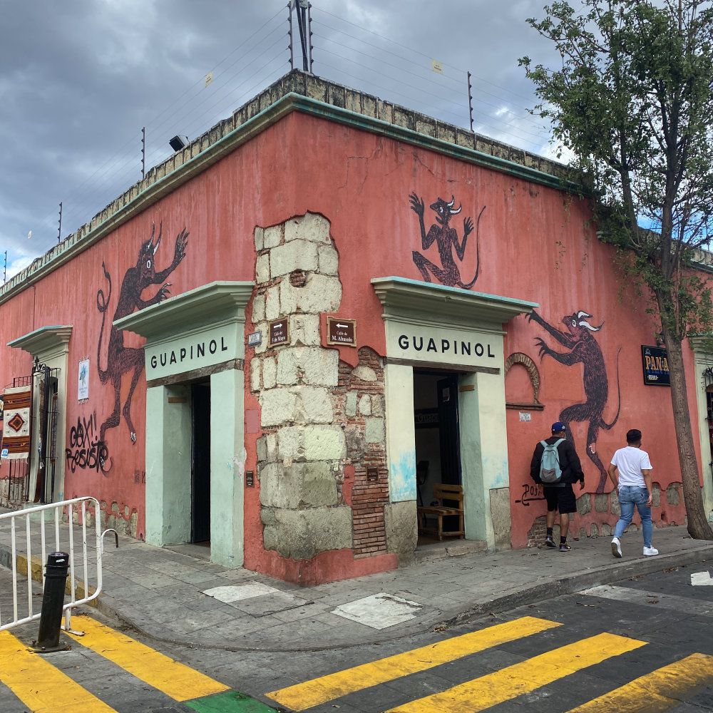 mural in Oaxaca de Juárez by artist unknown.