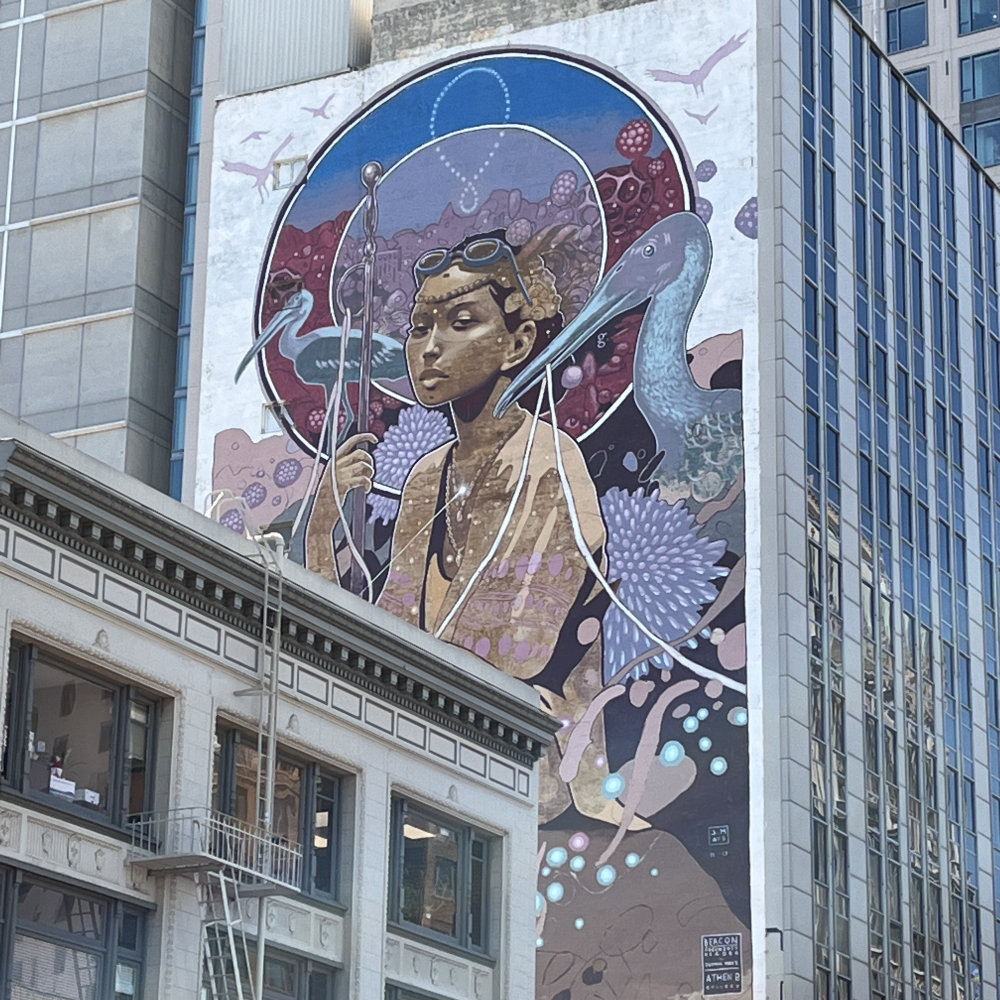 mural in Oakland by artist unknown.