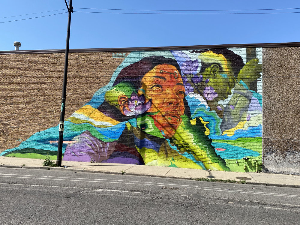 mural in Chicago by artist Max Sansing.