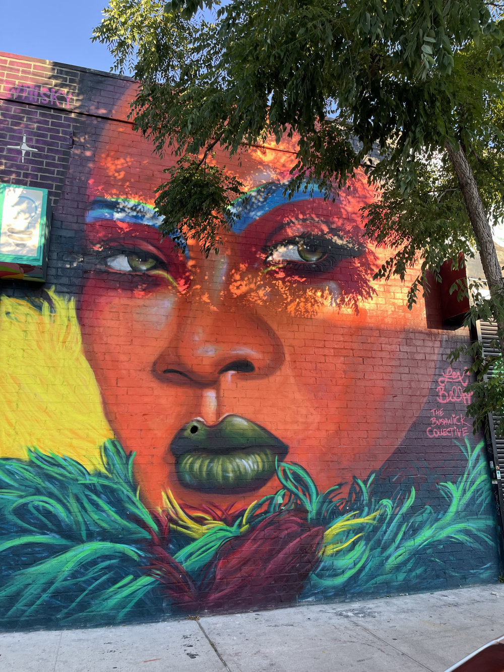 mural in Brooklyn by artist Lexi Bella.