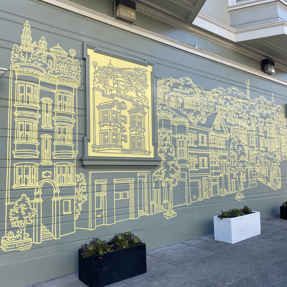 mural in San Francisco by artist Amos Goldbaum.
