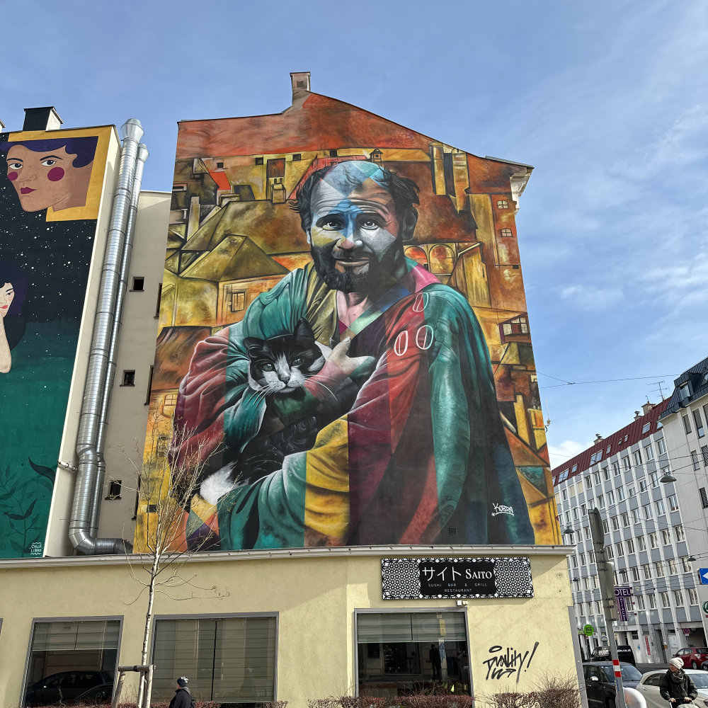 mural in Wien by artist Eduardo Kobra.