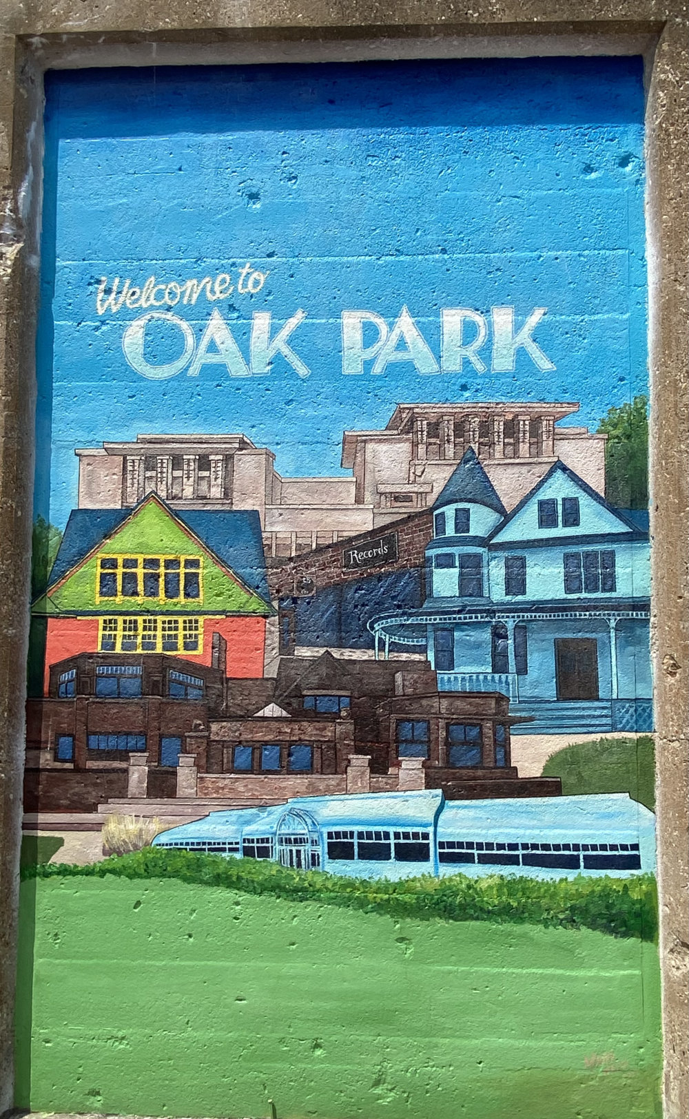mural in Oak Park by artist unknown.