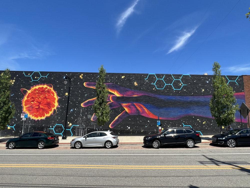 mural in Grand Rapids by artist Kevin Forest Wolfrom.