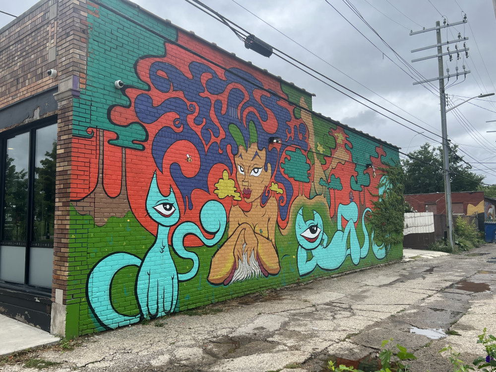 mural in Detroit by artist Kozma.