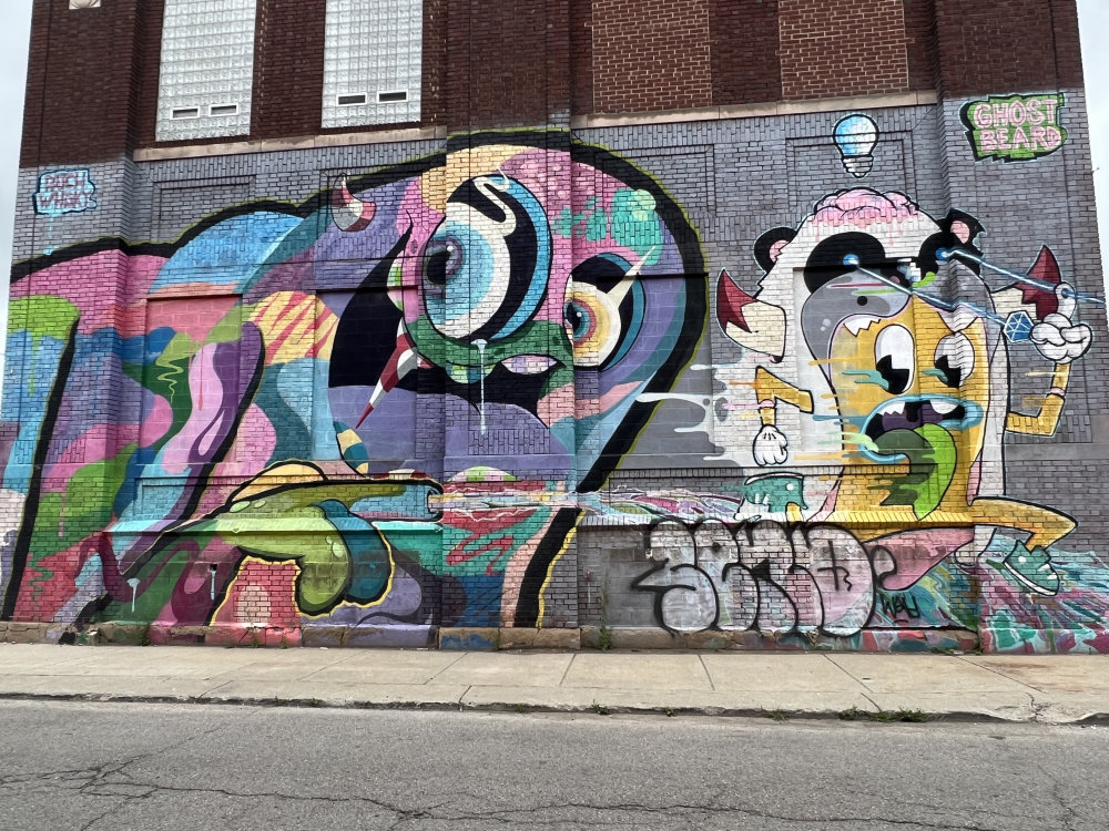 mural in Detroit by artist Patch Whisky.