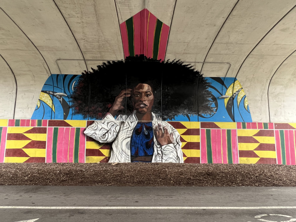 mural in Detroit by artist Sydney James.