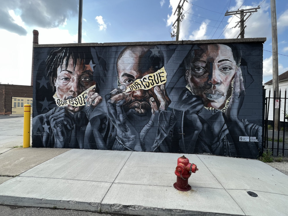 mural in Detroit by artist Sydney James.