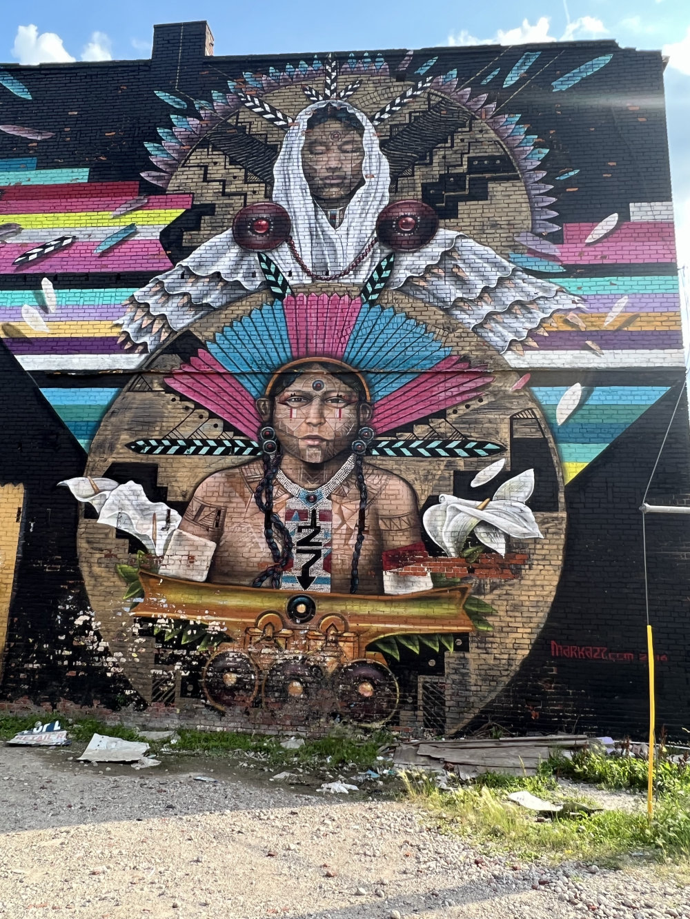 mural in Detroit by artist MARKA27.