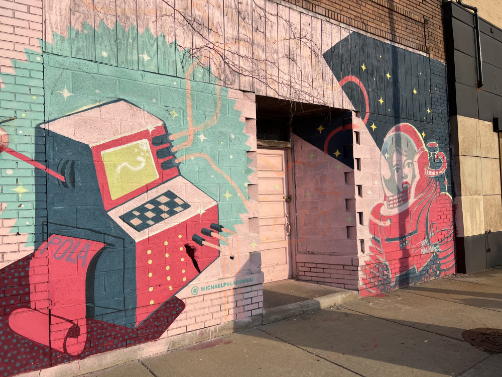 mural in Detroit by artist Michael Polakowski.