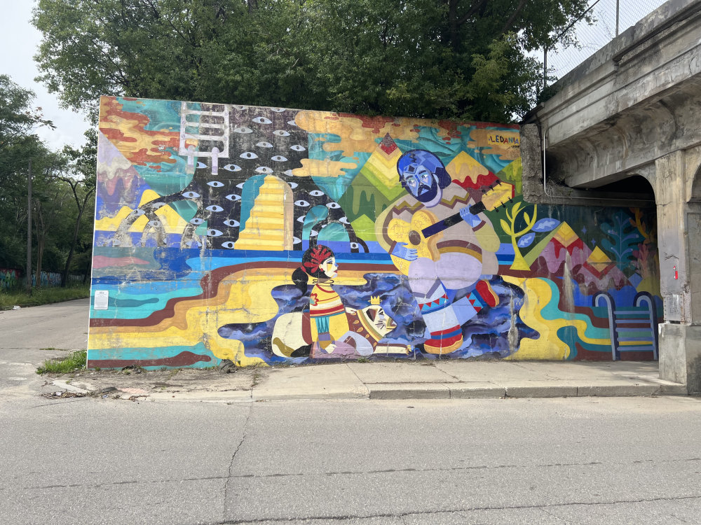 mural in Detroit by artist LeDania.