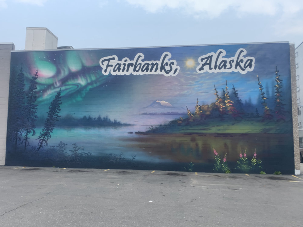 mural in Fairbanks by artist unknown.