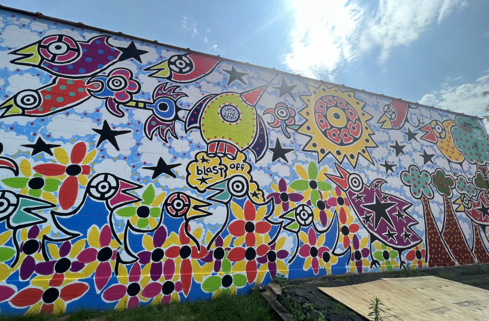 mural in Grand Rapids by artist Reb Roberts.