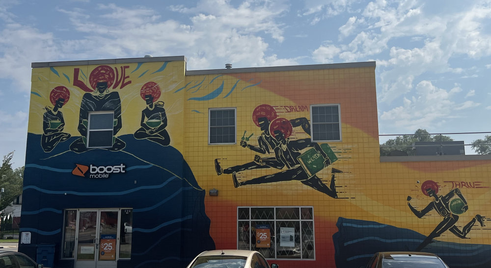 mural in Grand Rapids by artist unknown.